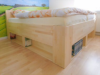 Doppelbett Vollholz Ahorn