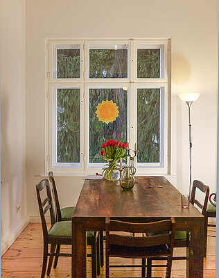 Sechsflügeliges Kastenfenster