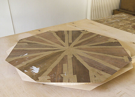 Tischplatte Restauration Furnier