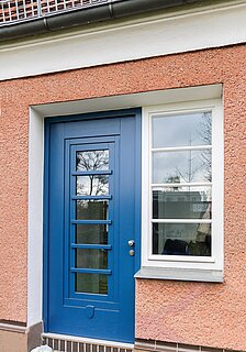 Blau lasierte Eiche Haustür in Berlin