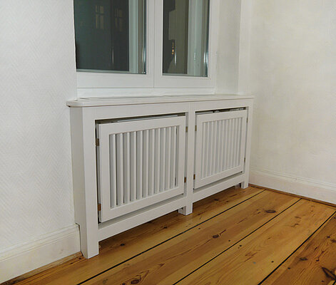 Heizkörperverkleidung Holzstreben